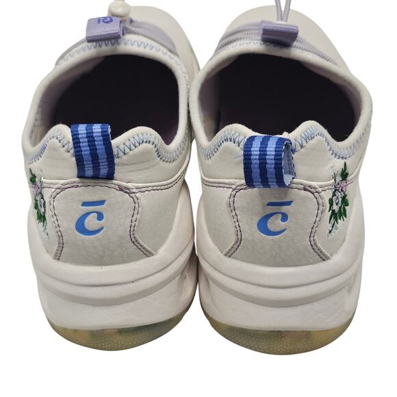 Clove Classic White Women’s Nursing Shoes with Floral Embroidery Size 6.5 - Picture 8 of 13